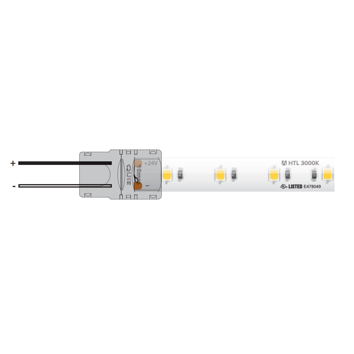 Trulink Tape to Tape Splice Connector, 2 Wire, IP20 Rated - Bees Lighting