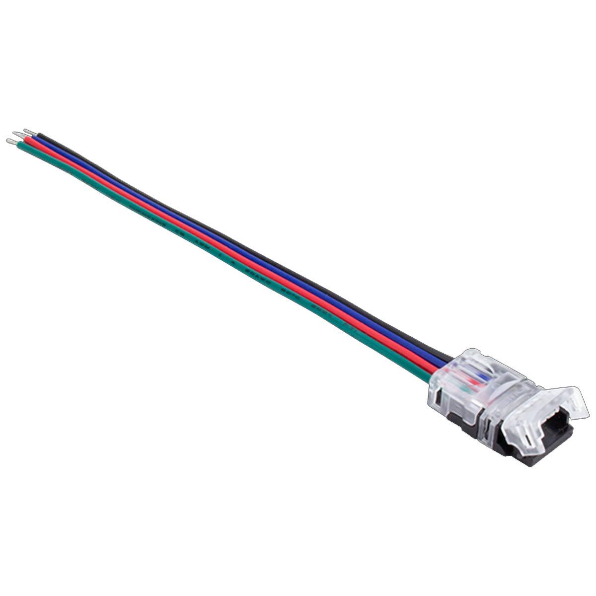 6ft 4-Wire Power Feed with Snap Connector for Trulux Tunable CCT & RGB Tape Lights - Bees Lighting