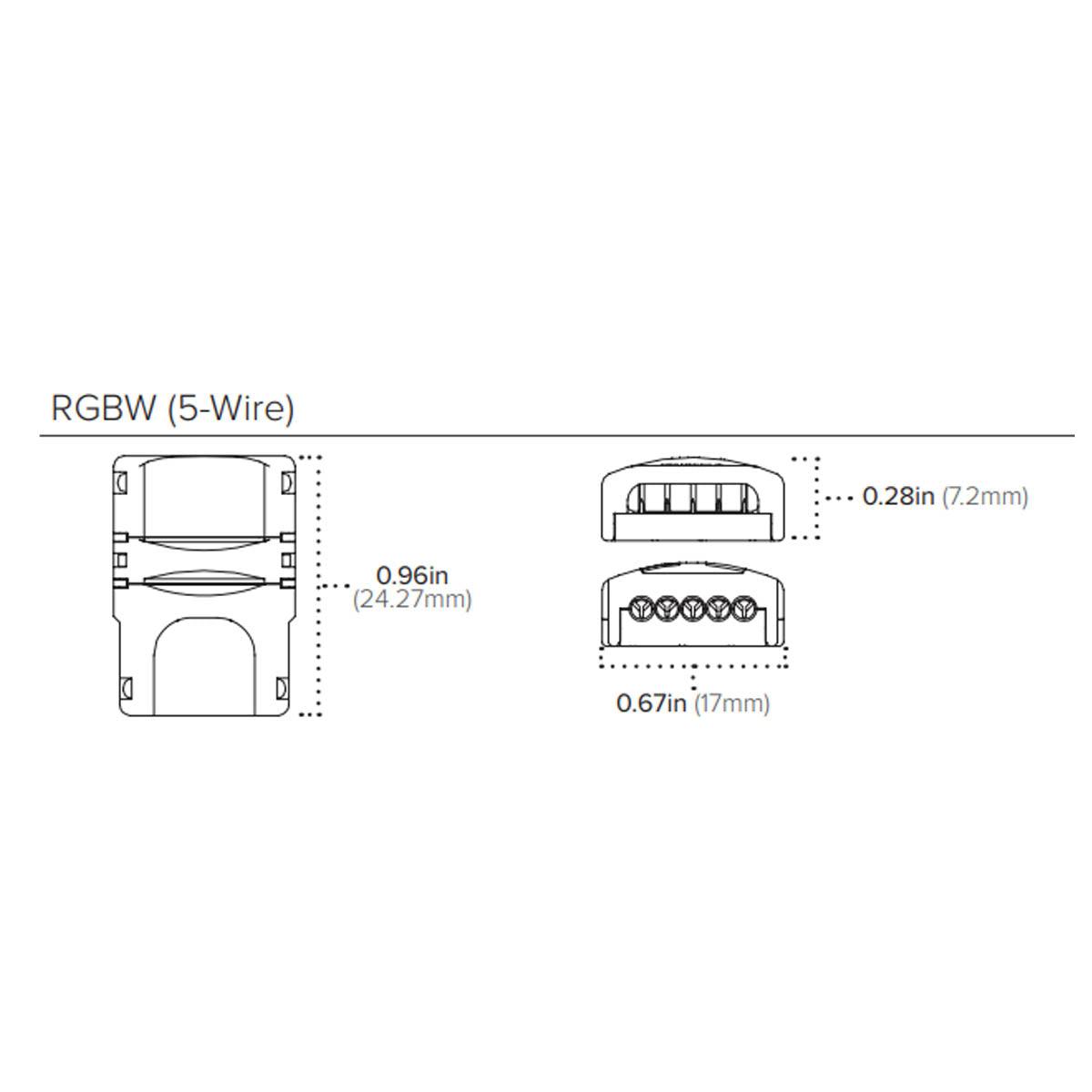 Trulink Tape to Tape Splice Connector, 5 Wire, IP20 Rated - Bees Lighting