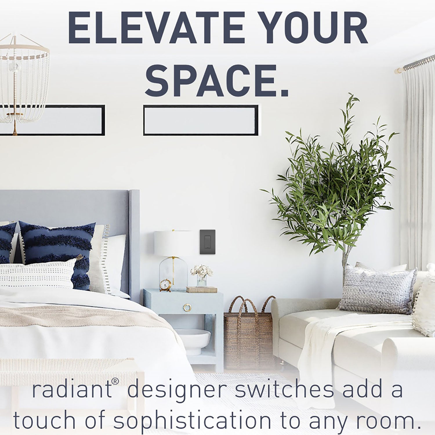 radiant 3-Way Rocker Light Switch, 15-Amp, 120V, Black - Bees Lighting