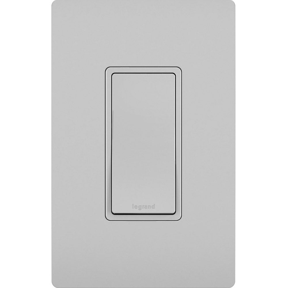radiant Single-Pole Rocker Light Switch, 15-Amp, 120V, Gray - Bees Lighting