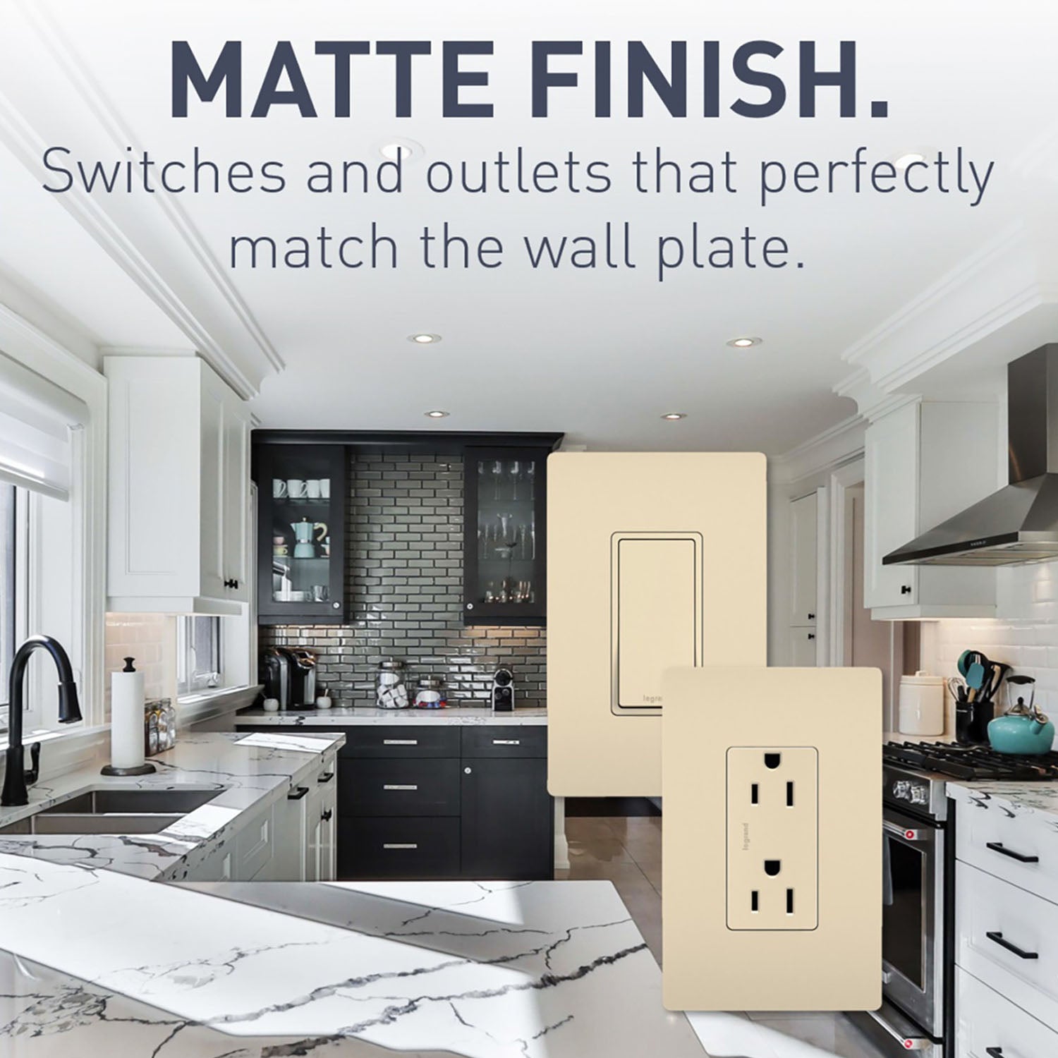 radiant 3-Way Rocker Light Switch, 15-Amp, 120V, Ivory - Bees Lighting