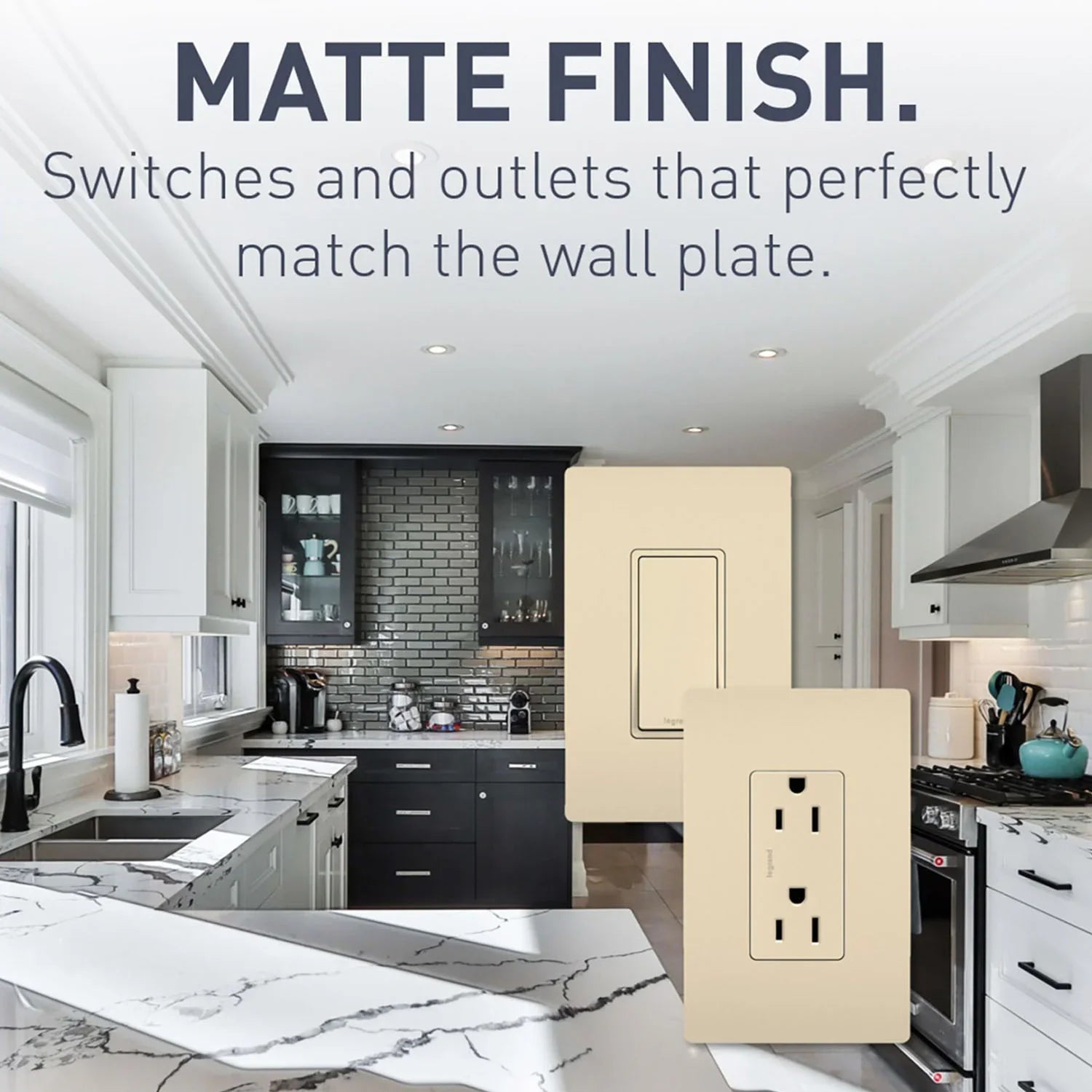 radiant 4-Way Rocker Light Switch, 15-Amp, 120V, Ivory - Bees Lighting