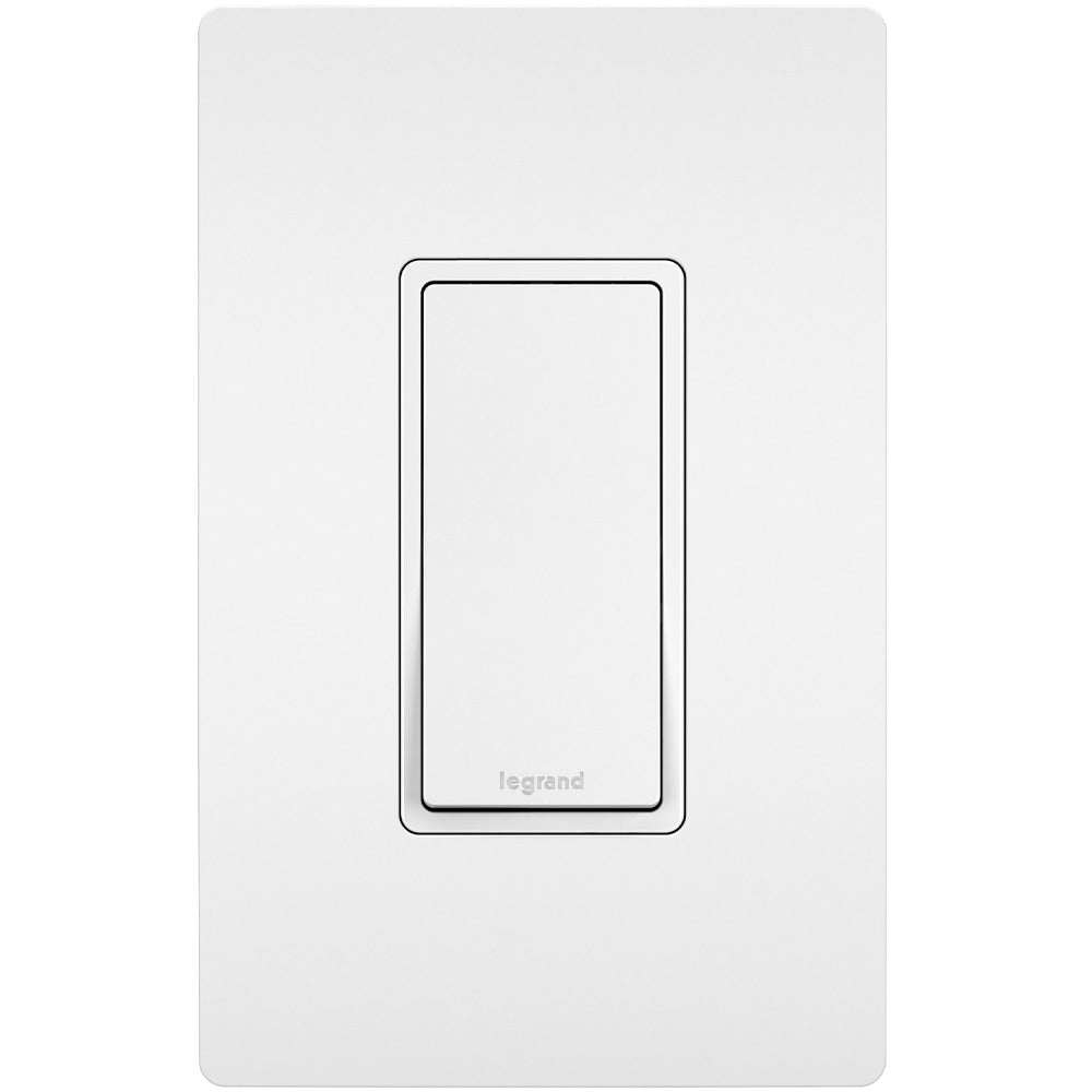 radiant Single-Pole Rocker Light Switch, 15-Amp, 120V, White - Bees Lighting