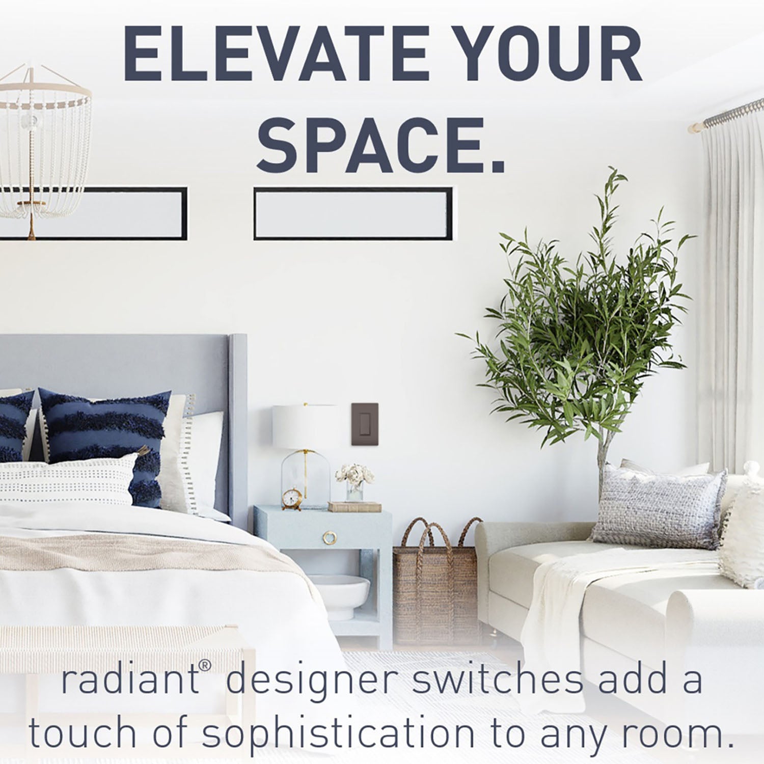 radiant 4-Way Rocker Light Switch, 15-Amp, 120V, Brown - Bees Lighting