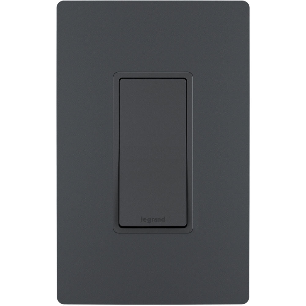 radiant 3-Way Rocker Light Switch, 15-Amp, 120V, Graphite - Bees Lighting