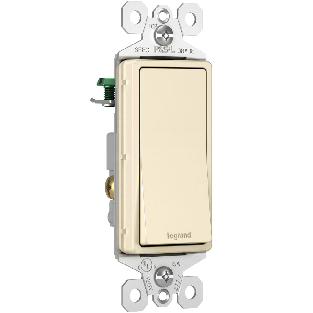 radiant 3-Way Rocker Light Switch, 15-Amp, 120V, Light Almond - Bees Lighting