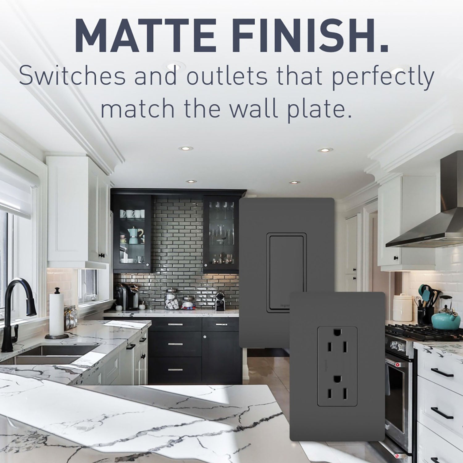 radiant 4-Way Rocker Light Switch, 15-Amp, 120V, Black - Bees Lighting