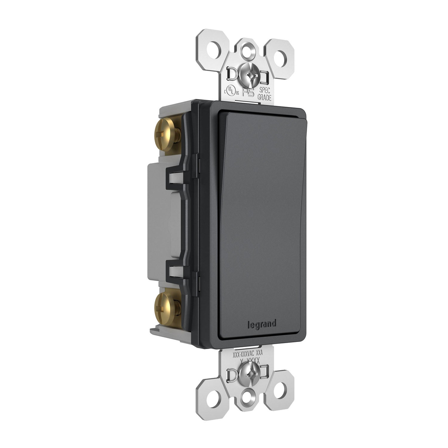 radiant 4-Way Rocker Light Switch, 15-Amp, 120V, Graphite - Bees Lighting
