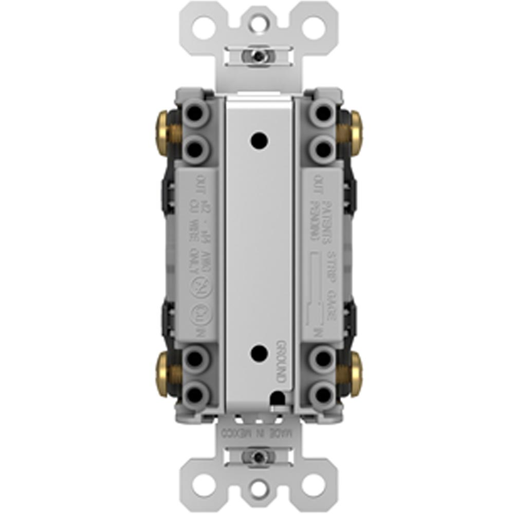 radiant 4-Way Rocker Light Switch, 15-Amp, 120V, Graphite - Bees Lighting