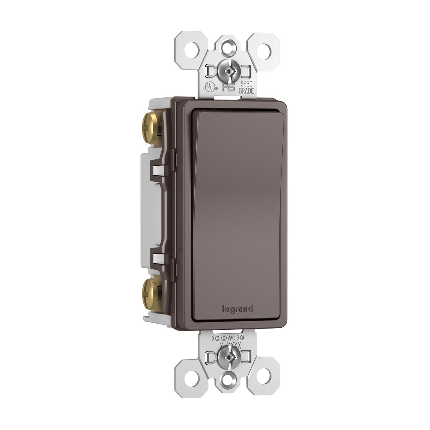 radiant 4-Way Rocker Light Switch, 15-Amp, 120V, Brown - Bees Lighting