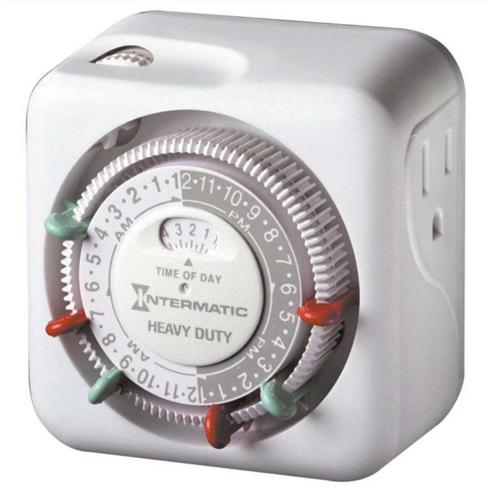 24-Hour Heavy Duty Indoor Grounded Plug-in Mechanical Timer - Bees Lighting