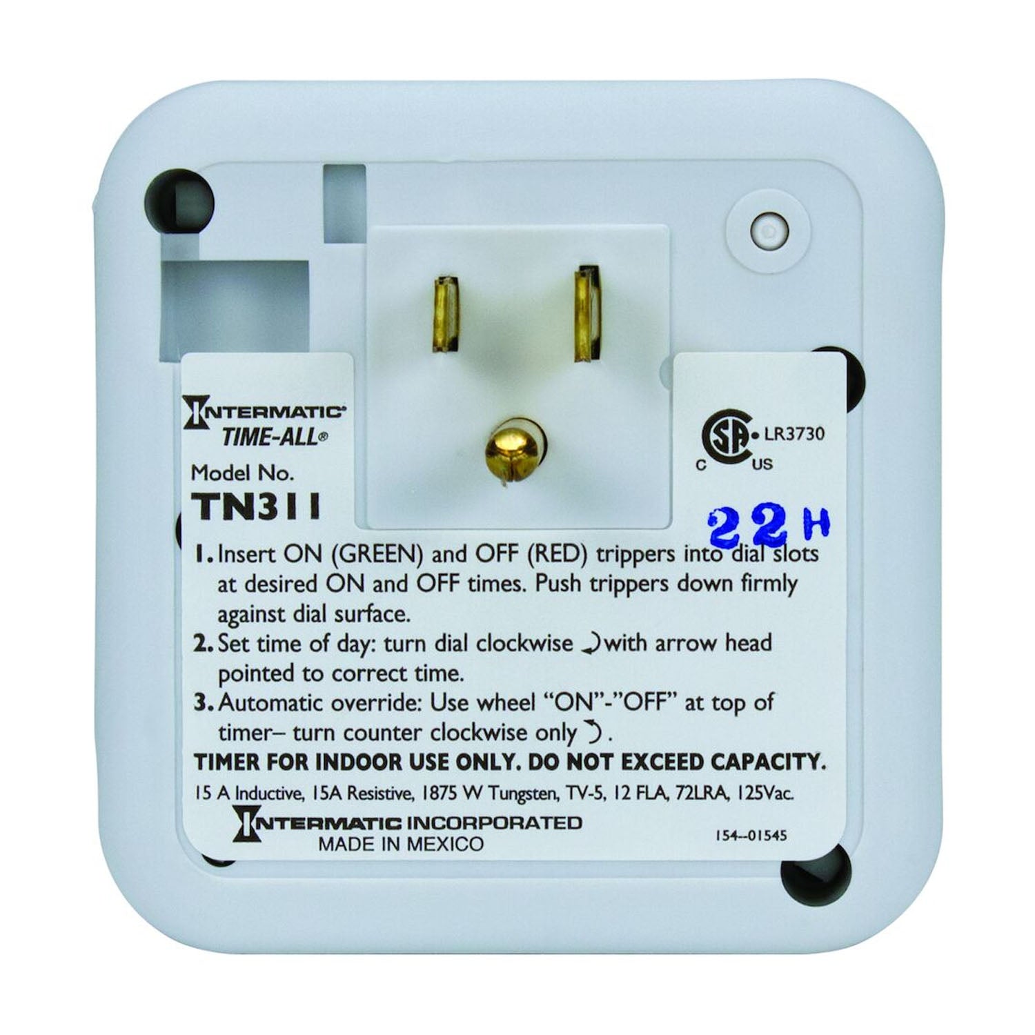 24-Hour Heavy-Duty Indoor Mechanical Plug-In Timer - Bees Lighting