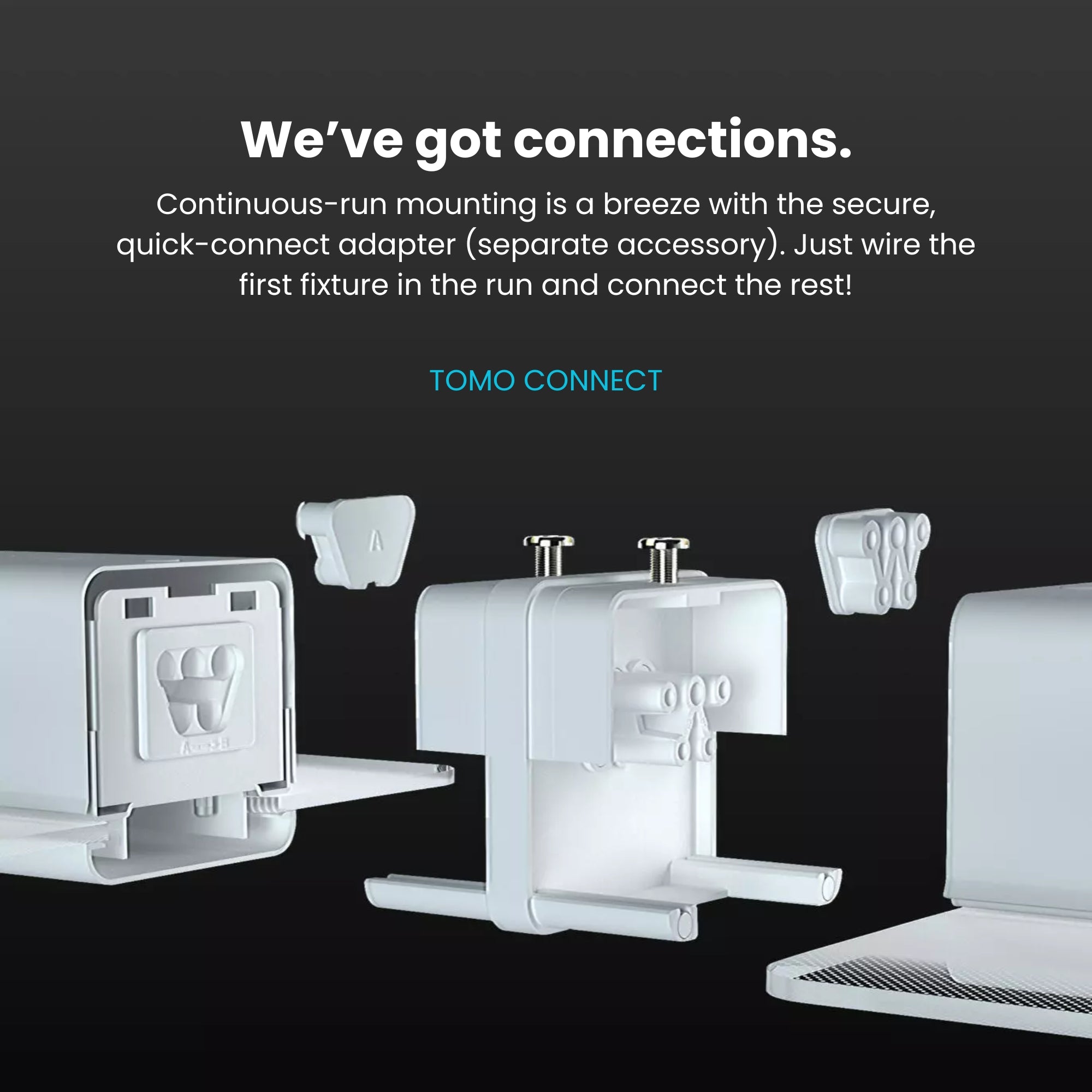 RAB TOMO-2WM - 2ft LED Strip Light Fixture Wall Mount, 24W, 3300 Lumens, Selectable 3000K-5000K CCT, 120-277V