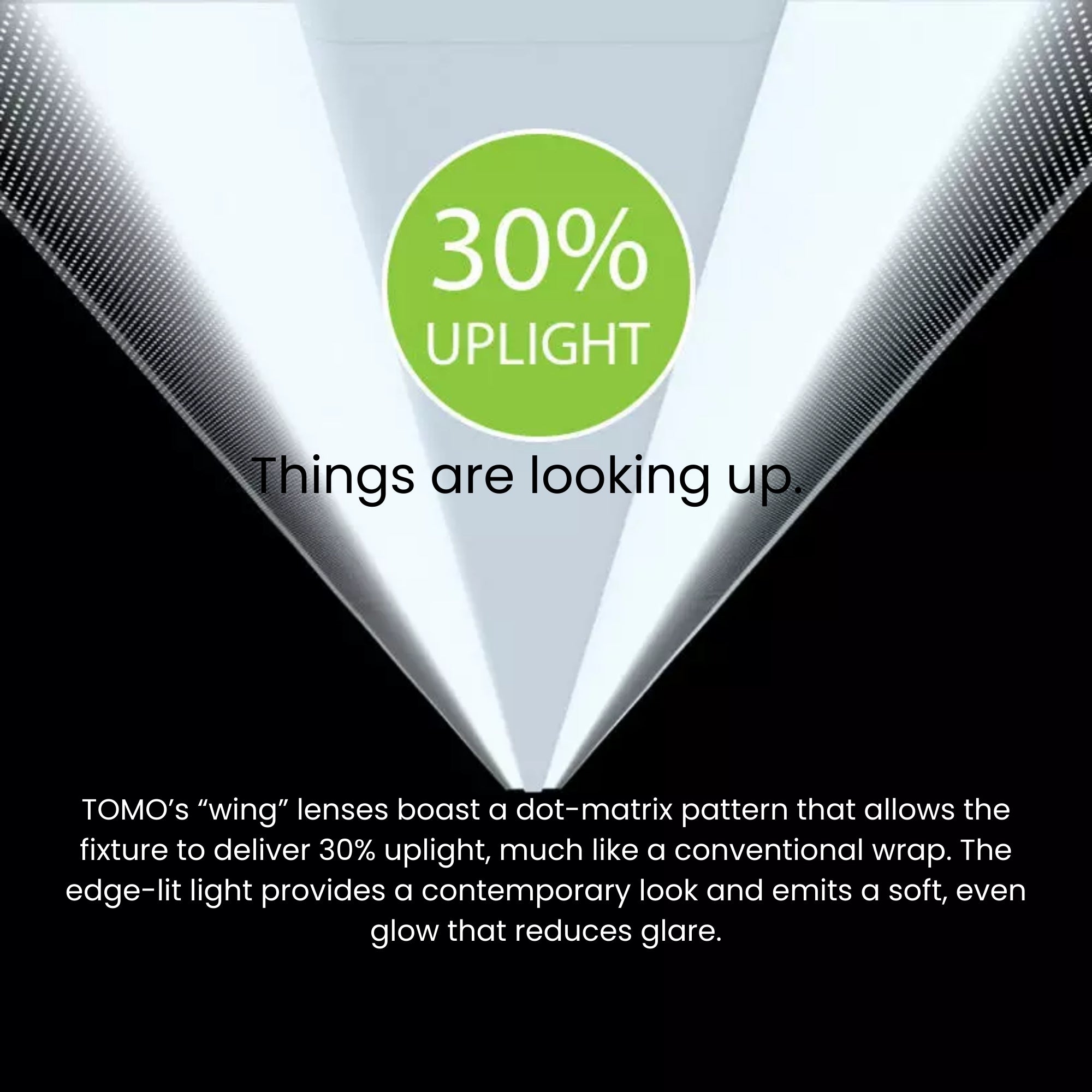 RAB TOMO-4WM - 4ft LED Strip Light Fixture Wall Mount, 48W, 6600 Lumens, Selectable 3000K-5000K CCT, 120-277V