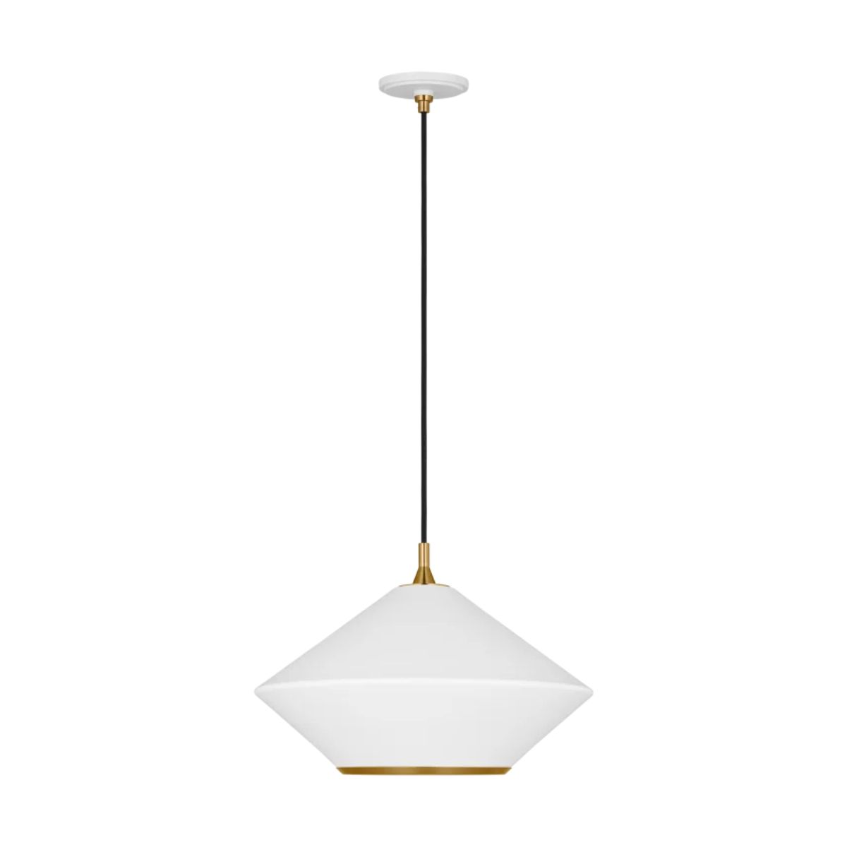 Stanza 19 in. Pendant Light Matte White Finish - Bees Lighting