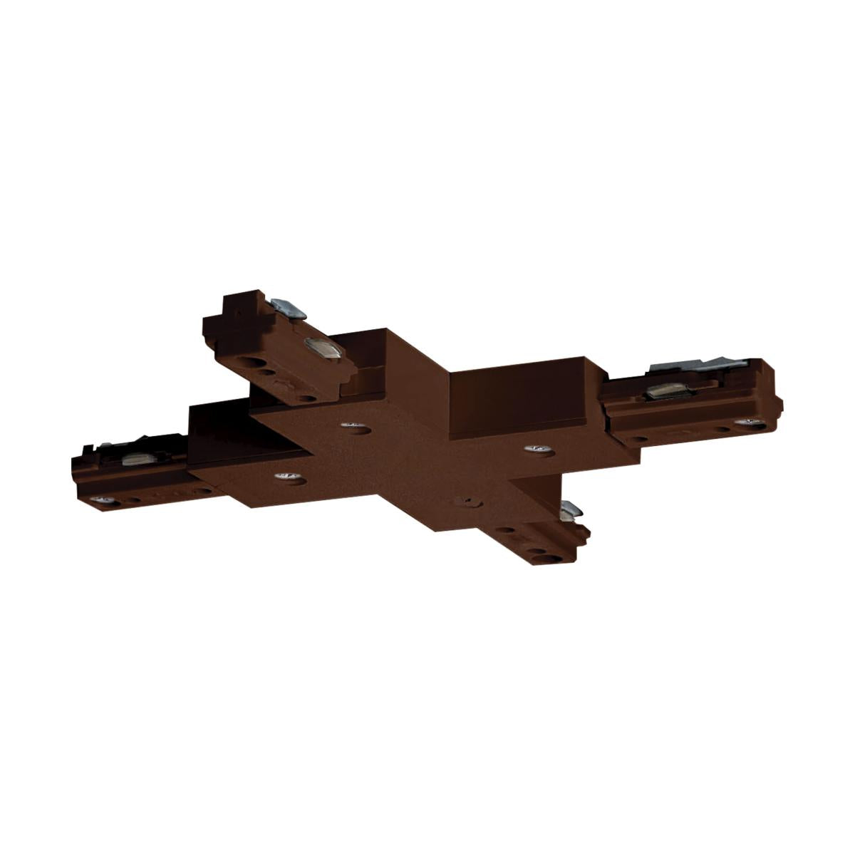 X Connector for Track Lighting Brown Finish - Bees Lighting