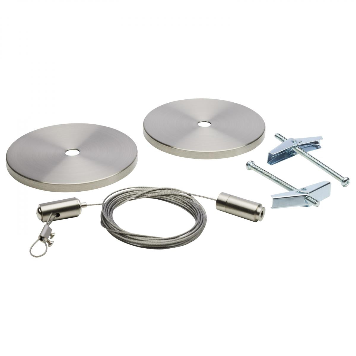 Track Suspension Aircraft Cable Brushed Nickel Finish - Bees Lighting