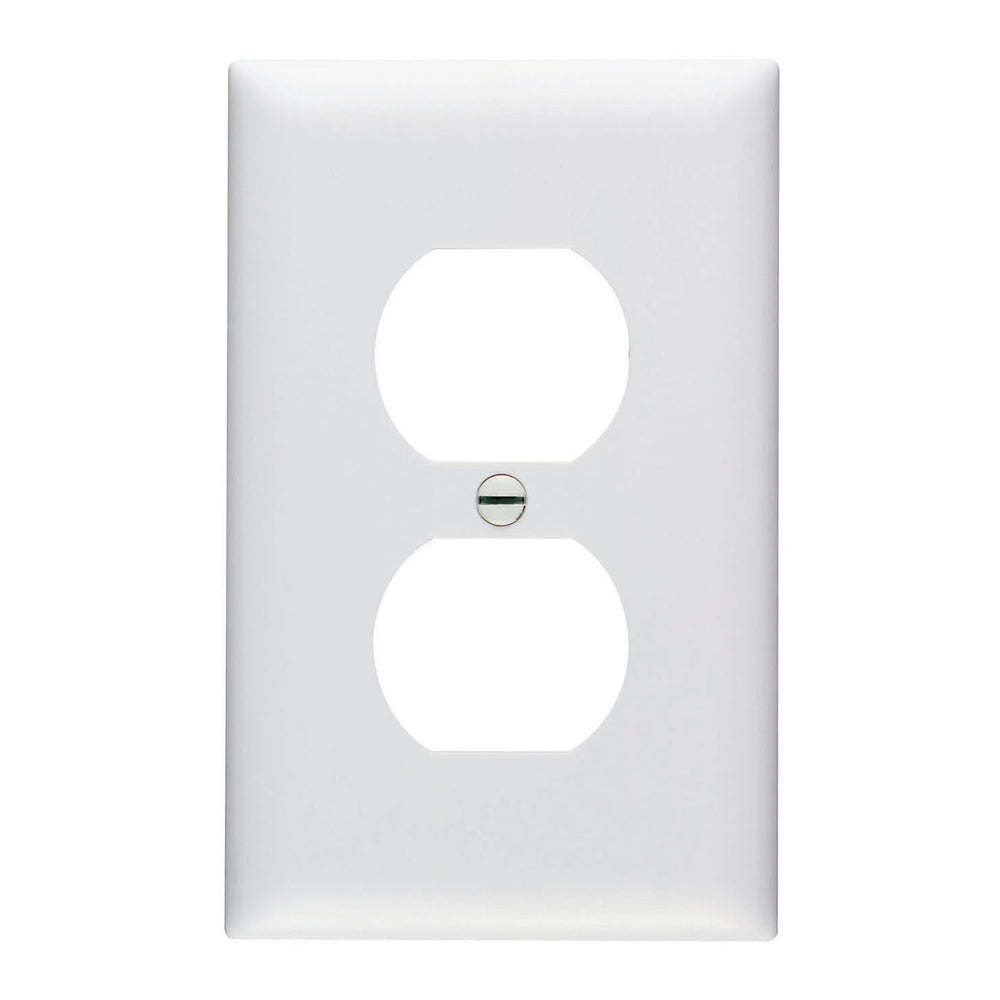 1-Gang Duplex Outlet Wall Plate White