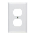 TradeMaster 1-Gang Duplex Receptacle Wall Plate, White - Bees Lighting
