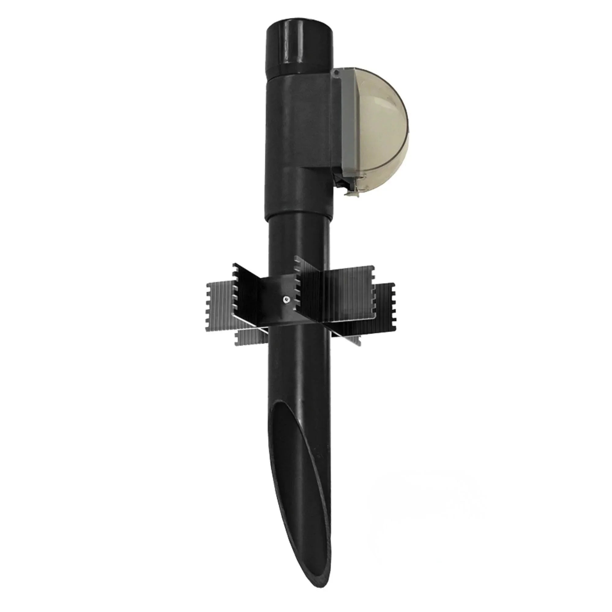 19" PVC Landscape Turtle Mounting Power Post - Black