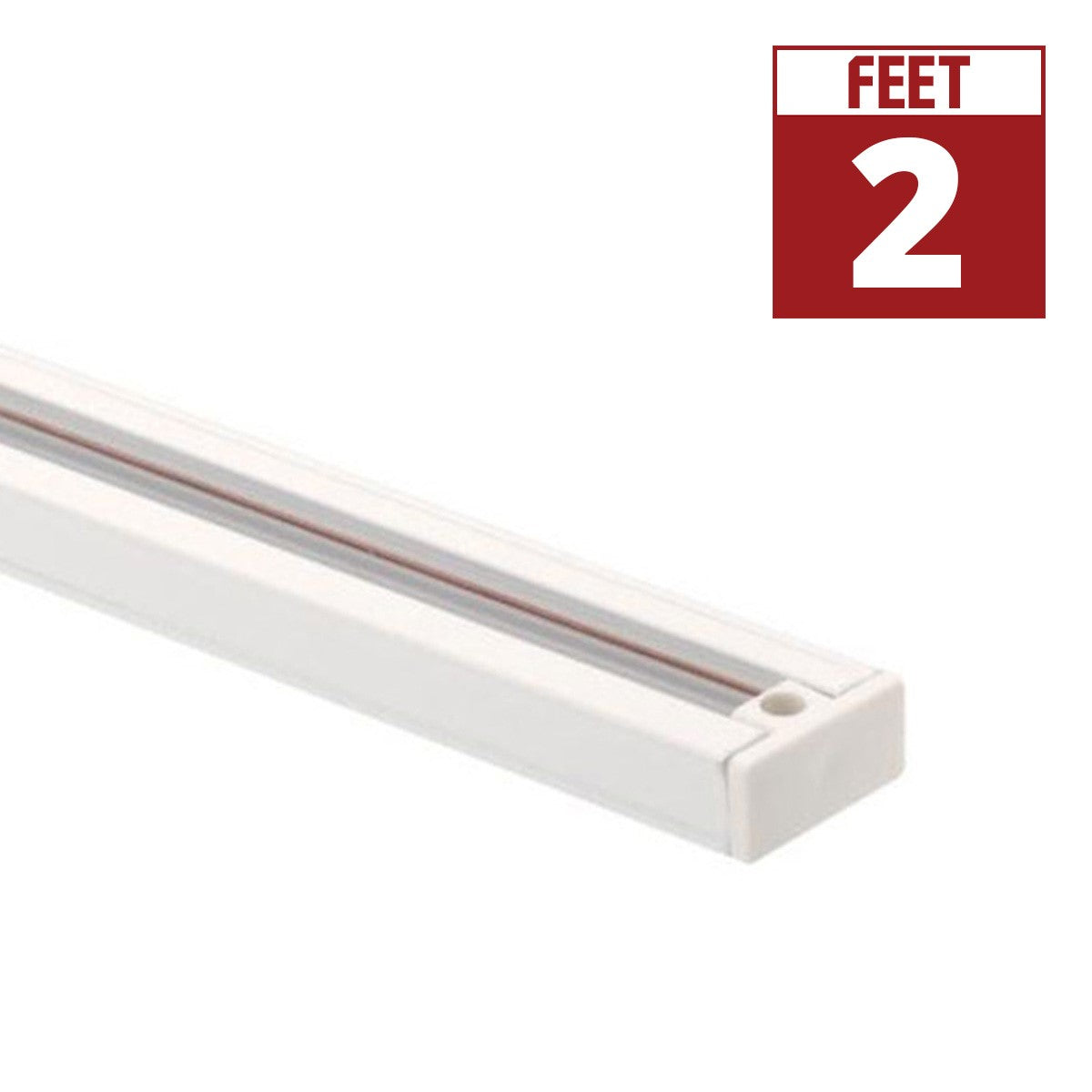 2 Ft. Track Rail One Circuit, Halo, White Finish - Bees Lighting