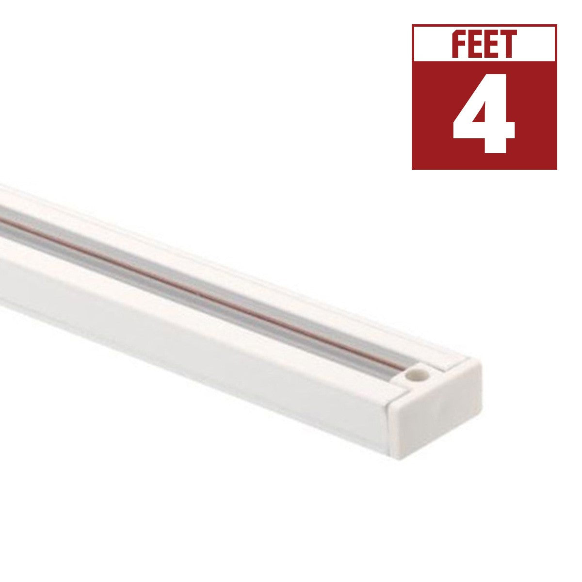 4 Ft. Track Rail One Circuit, Halo, White Finish - Bees Lighting