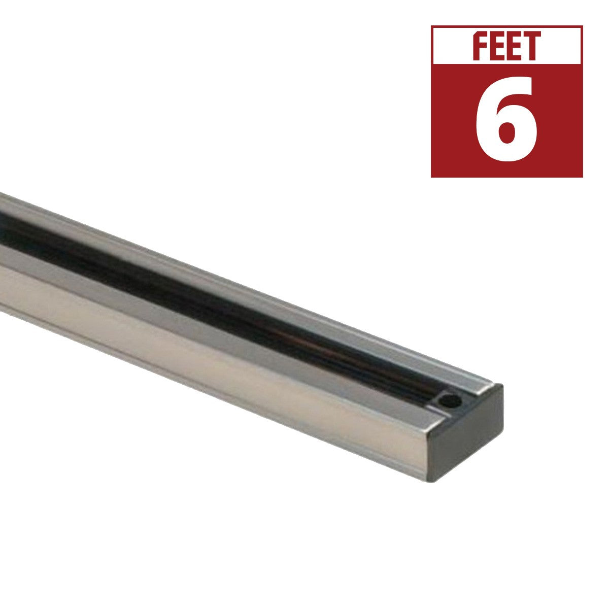 6 Ft. Track Rail One Circuit, Halo, Brushed Nickel Finish - Bees Lighting