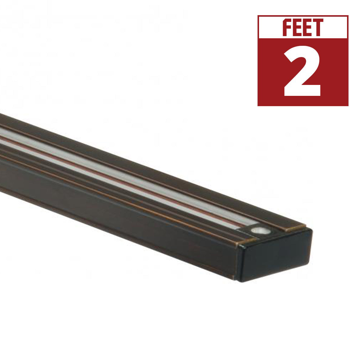 2 Ft. Track Rail One Circuit, Halo, Russet Bronze Finish - Bees Lighting