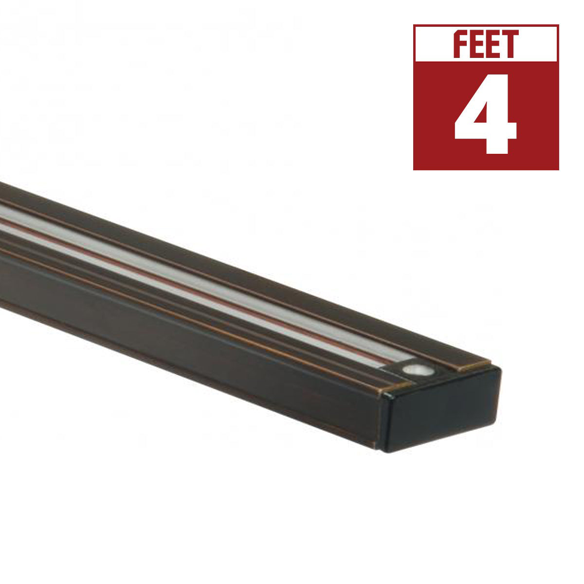 4 Ft. Track Rail One Circuit, Halo, Russet Bronze Finish - Bees Lighting