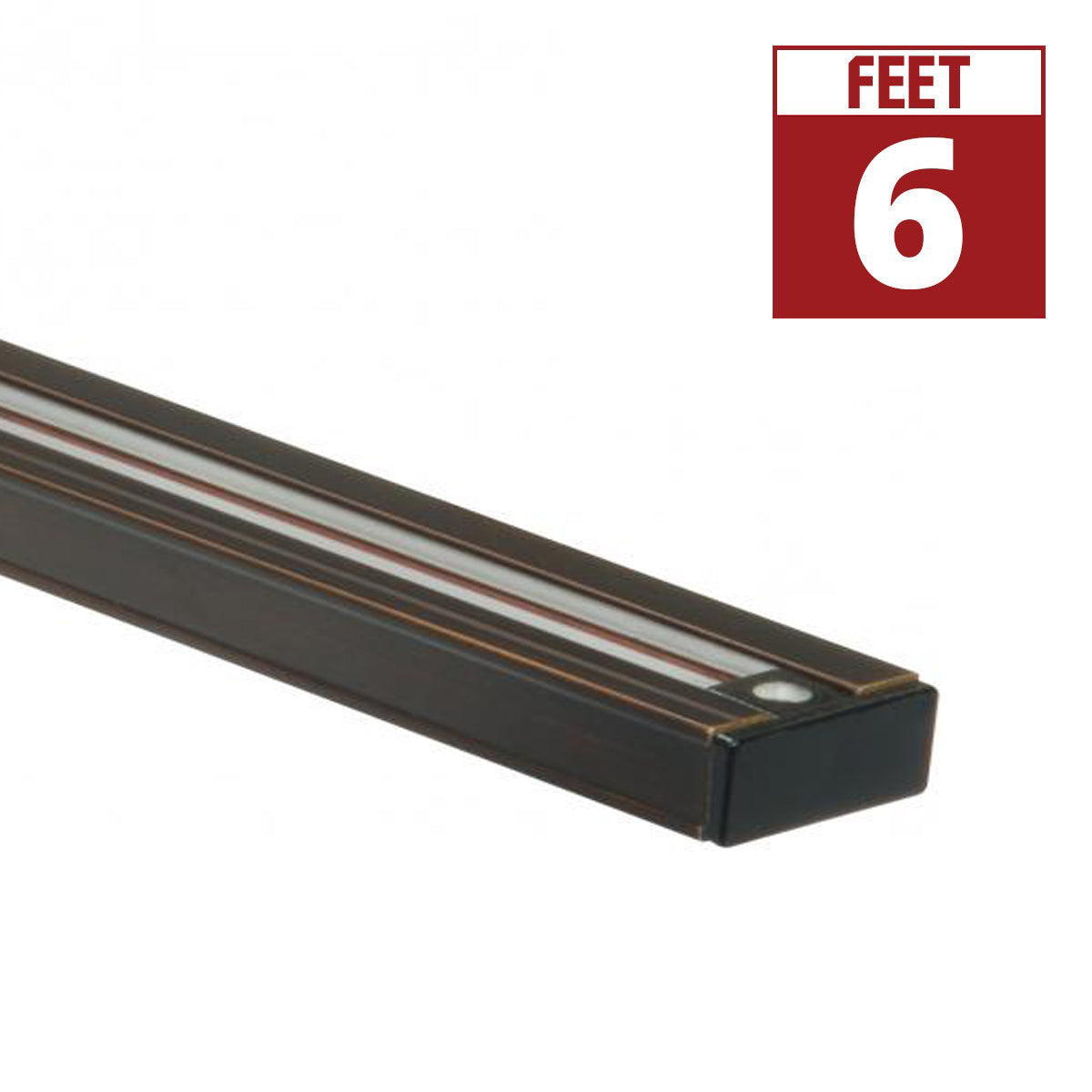 6 Ft. Track Rail One Circuit, Halo, Russet Bronze Finish - Bees Lighting