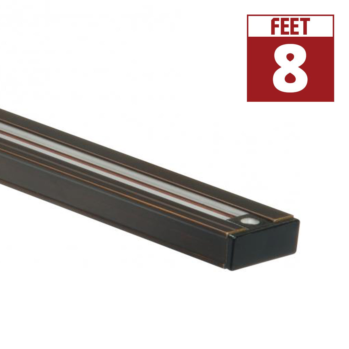 8 Ft. Track Rail One Circuit, Halo, Russet Bronze Finish - Bees Lighting