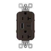 Legrand TR20USBAC6 Tamper Resistant 20A Duplex Receptacle with USB Type A/C - Bees Lighting