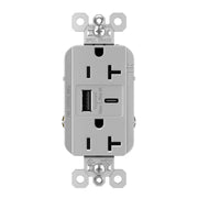 Legrand TR20USBAC6 Tamper Resistant 20A Duplex Receptacle with USB Type A/C - Bees Lighting