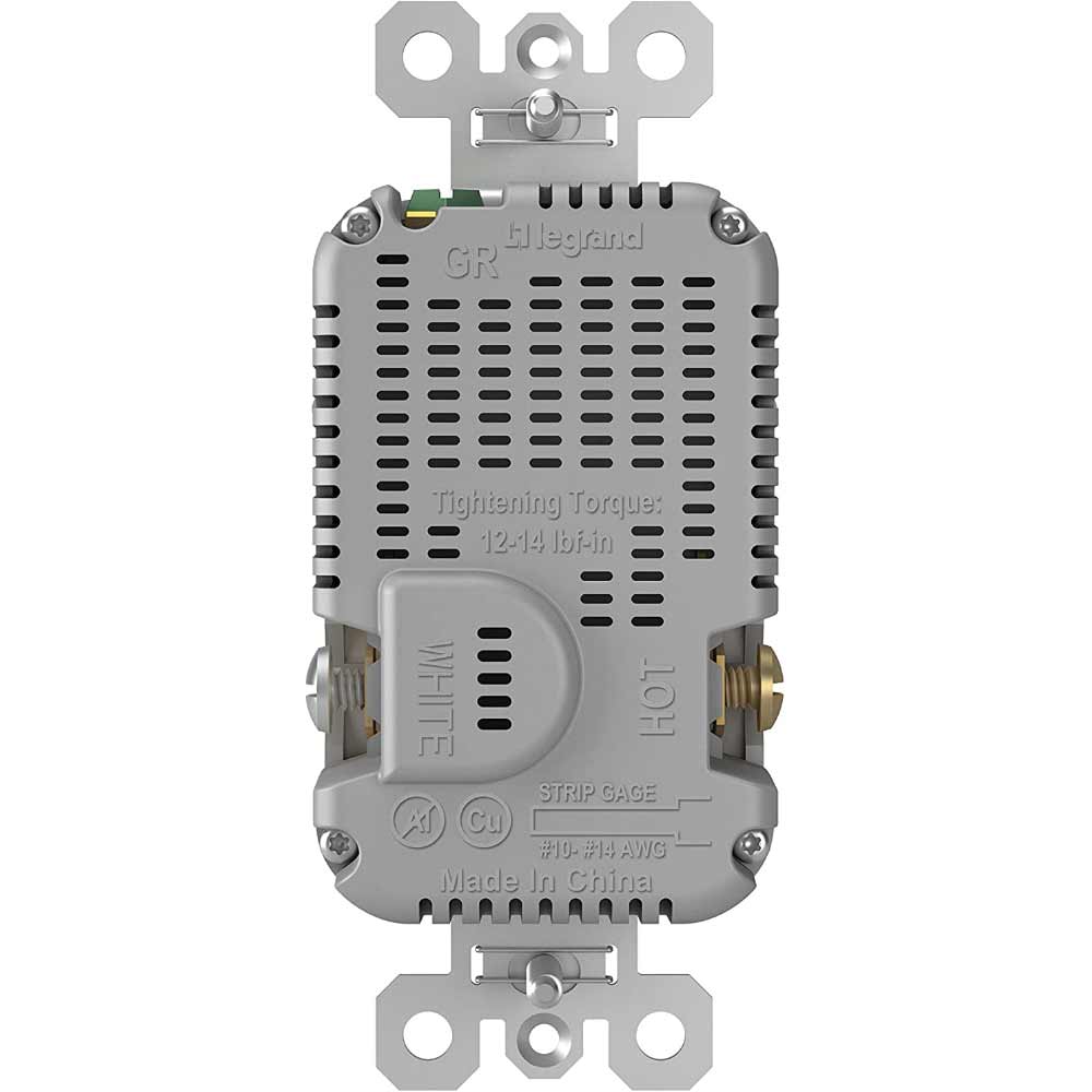 Tamper Resistant 20A Duplex Receptacle with USB Type A/C Fast Charging, Gray - Bees Lighting