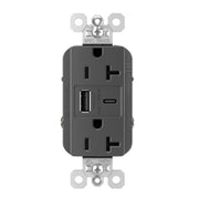 Legrand TR20USBAC6 Tamper Resistant 20A Duplex Receptacle with USB Type A/C - Bees Lighting