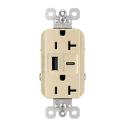 Legrand TR20USBAC6 Tamper Resistant 20A Duplex Receptacle with USB Type A/C - Bees Lighting