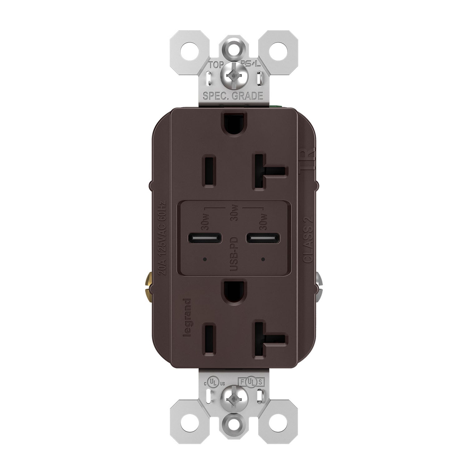 radiant 20A Tamper Resistant Outlet with PLUS Power Delivery USB Type C/C - Bees Lighting