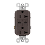 radiant 20A Tamper Resistant Outlet with PLUS Power Delivery USB Type C/C - Bees Lighting