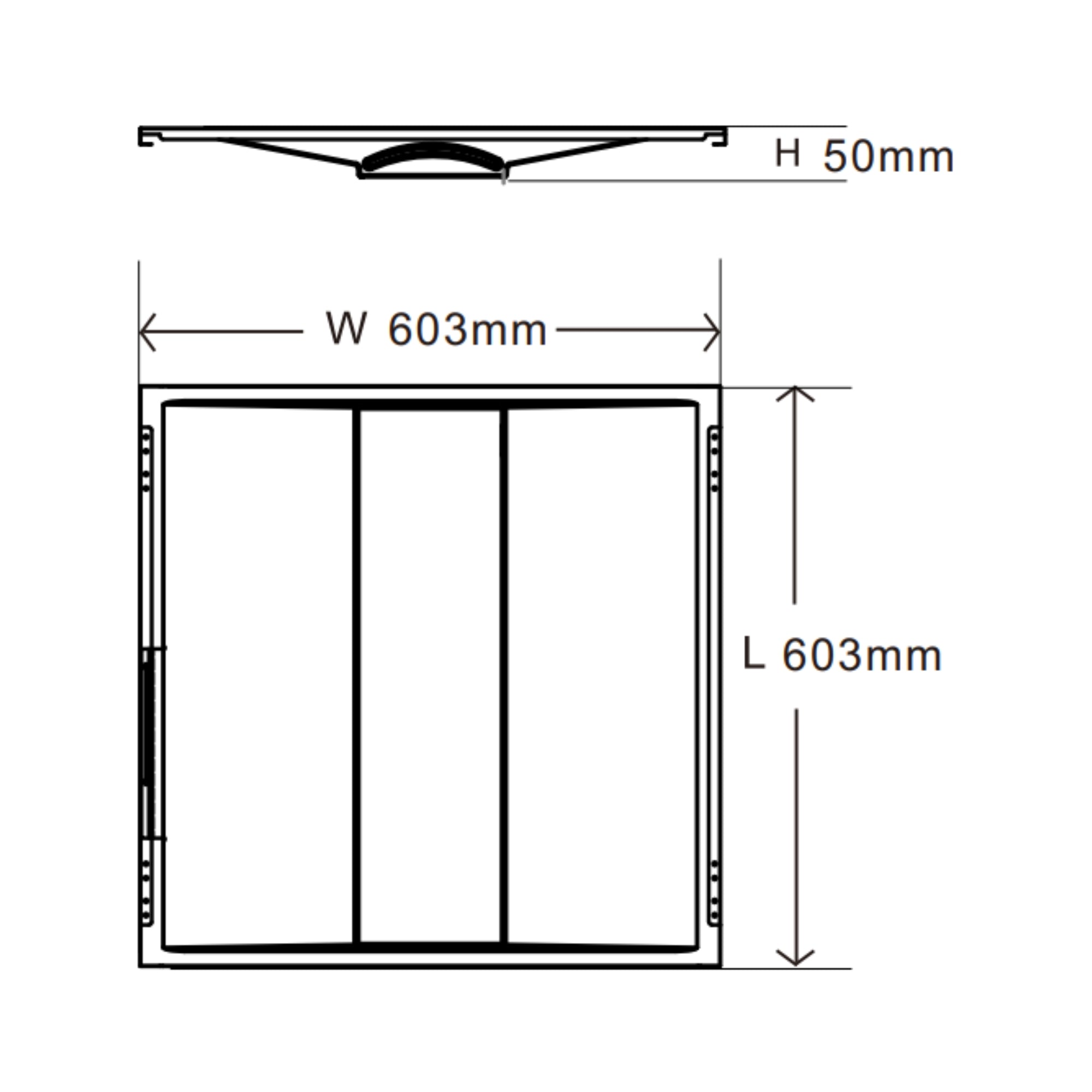 2x2 LED Troffer Light, 5600 Lumens, 40W, Selectable CCT, 120-277V