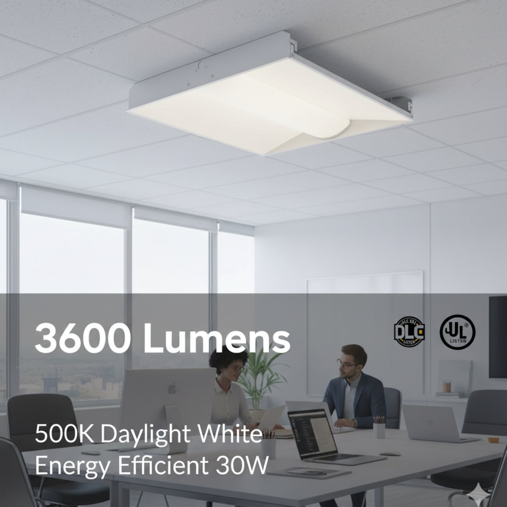 GLT - 2x2 LED Troffer Light, 3600 Lumens, 30 Watts, 5000K, 120-277V, Center Basket Fixture | Bees Lighting