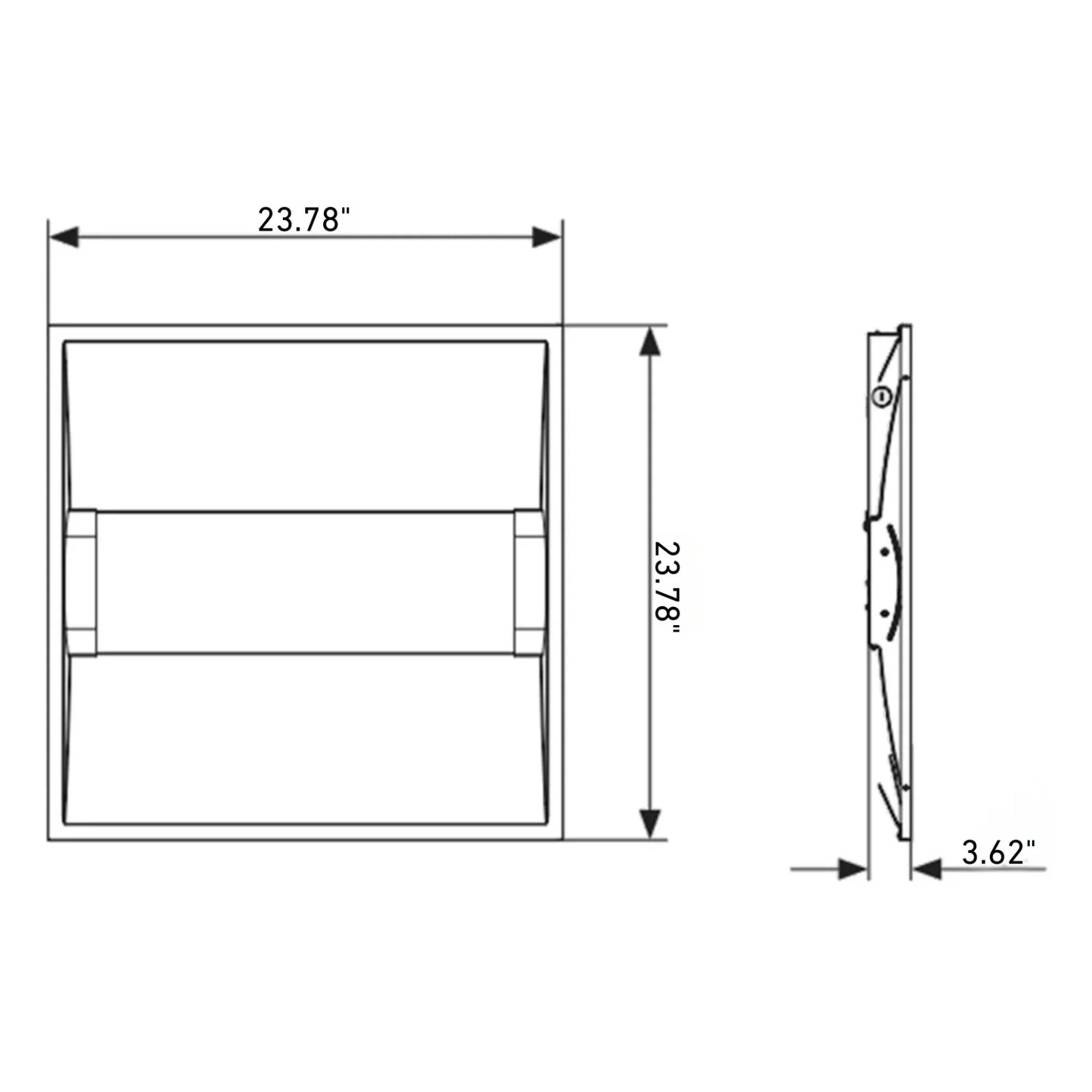 GLT - 2x2 LED Troffer Light, 3600 Lumens, 30 Watts, 5000K, 120-277V, Center Basket Fixture | Bees Lighting