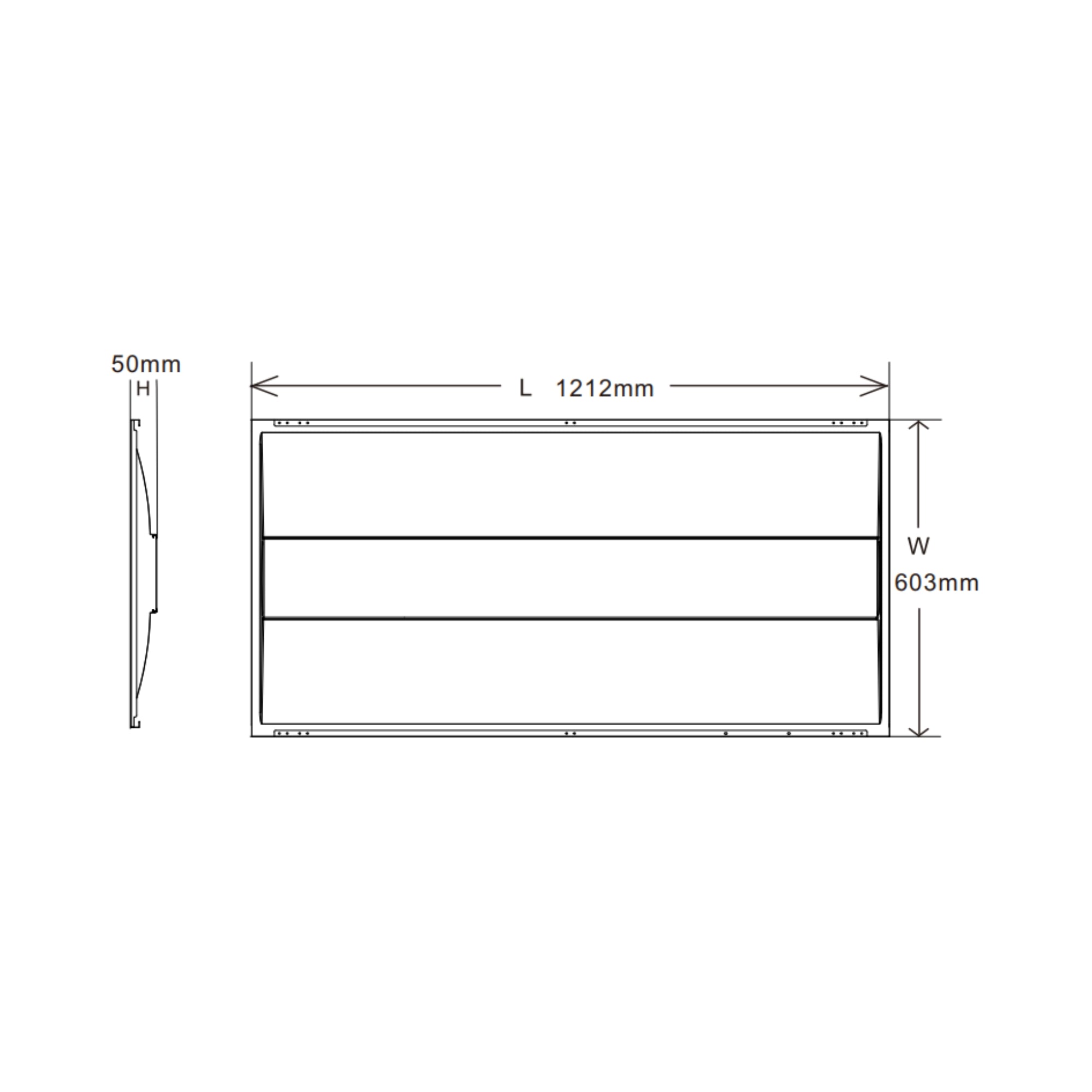 2x4 LED Troffer Light, 7000 Lumens, 50W, Selectable CCT, 120/277V