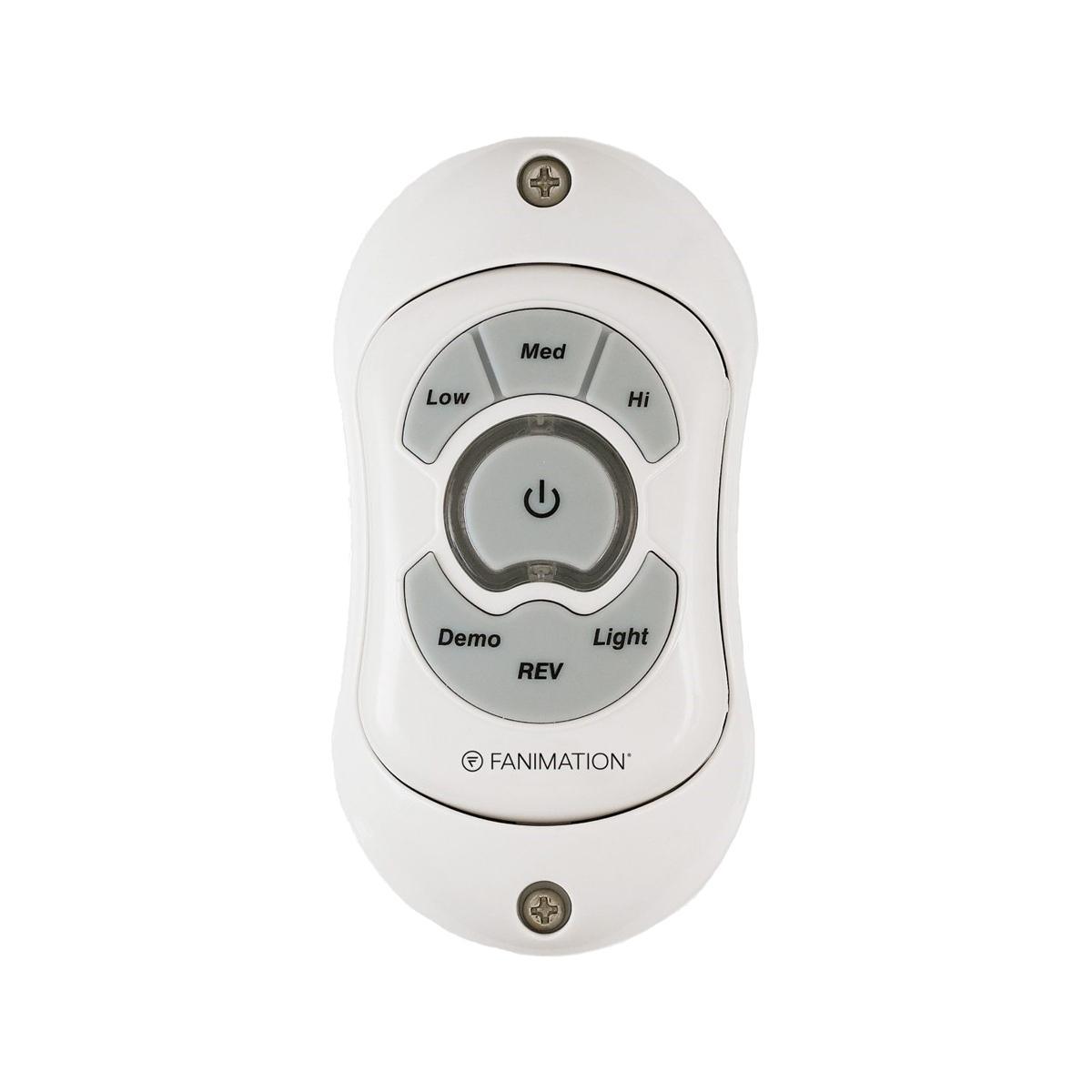 3-Speed Ceiling Fan And Light Remote Control, Reversing Switch, White Finish
