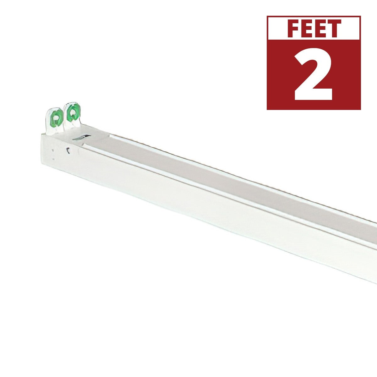 2ft LED Ready Strip Light 2-lamp Double End Wiring LED T8 Bulbs Not Included