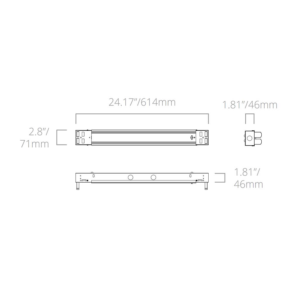 2ft LED Tube Ready Strip Fixture, 2-Lamps Type-B T8 Ballast Free - Bees Lighting