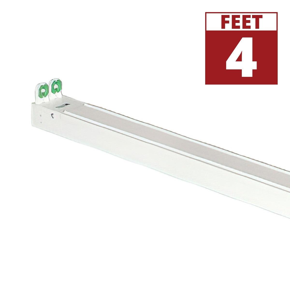4ft LED Ready Strip Light 2-lamp Double End Wiring LED T8 Bulbs Not Included - Bees Lighting