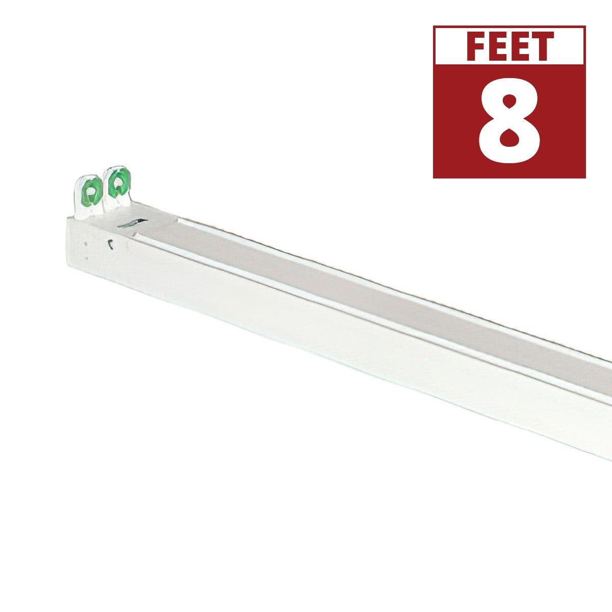 8ft LED Ready Strip Light 4-lamp Double End Wiring LED T8 Bulbs Not Included