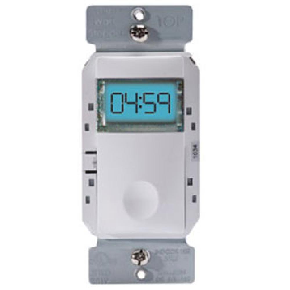 1200 Watts 12-Hour 120/277 VAC In-Wall Digital Timer Switch White - Bees Lighting