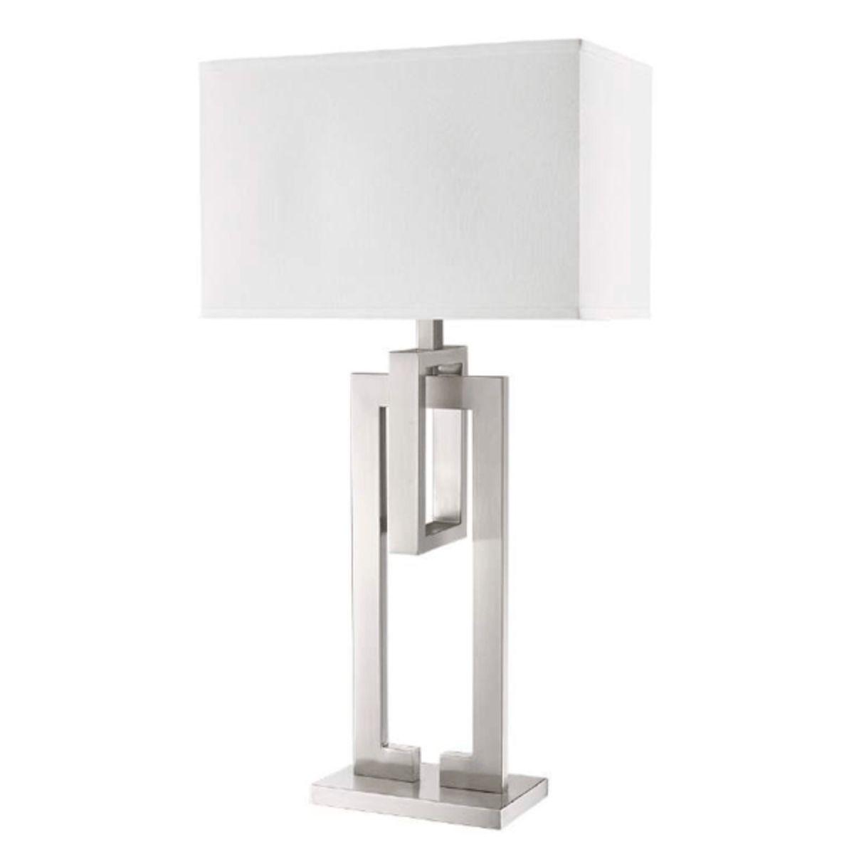 Precision 1 Light Table Lamp Brushed Nickel Finish